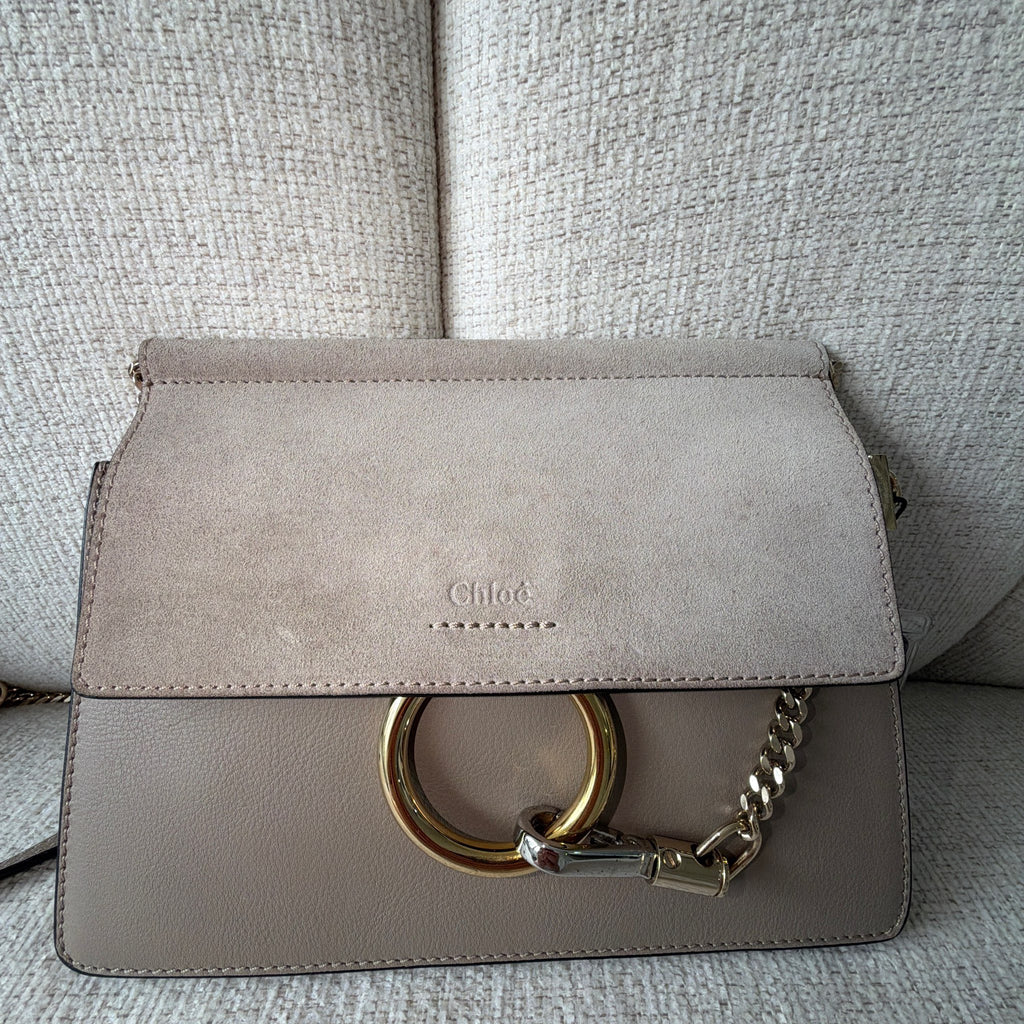 Chloe Faye Suede Calfskin Chain Shoulder Bag