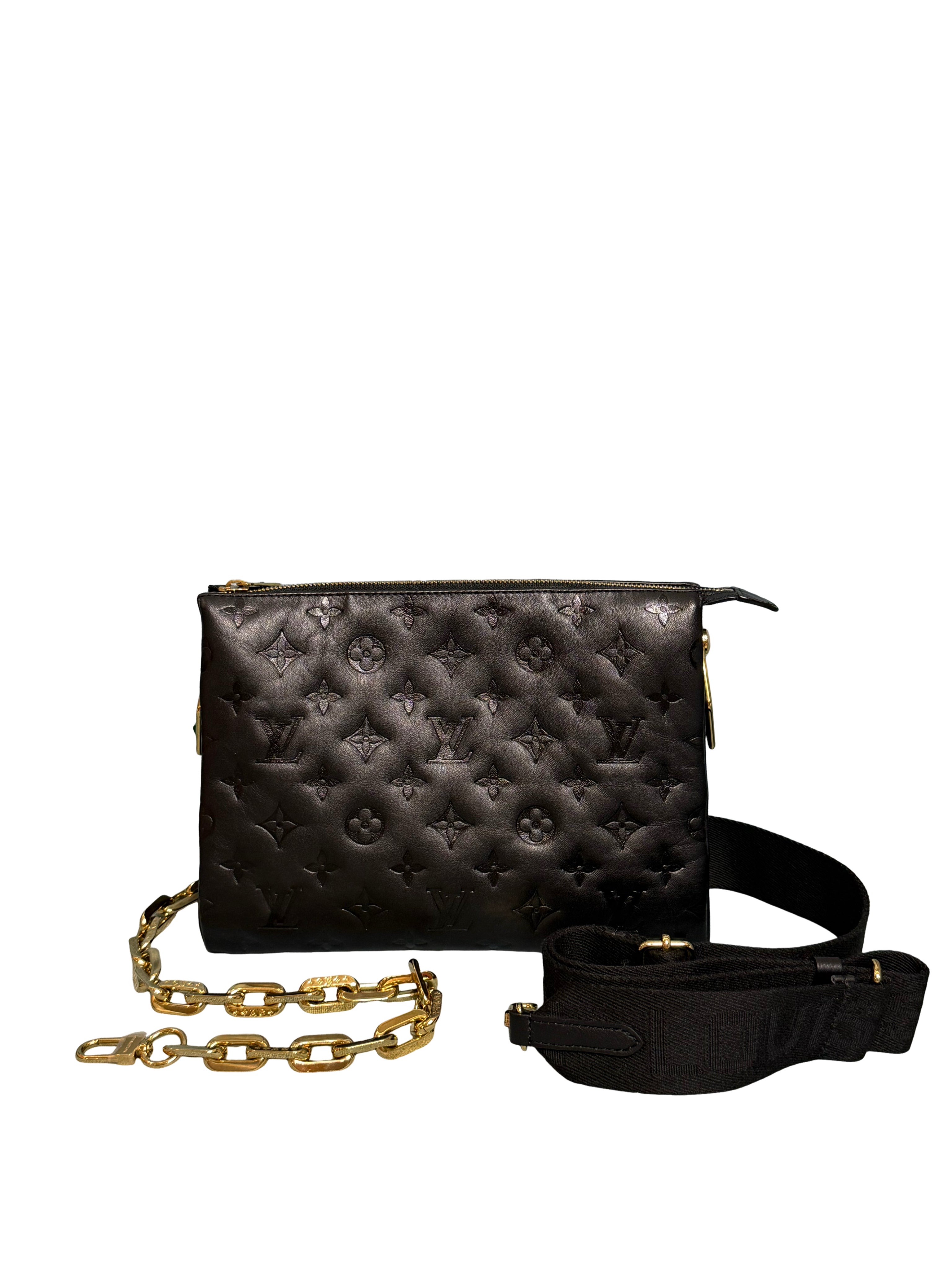 Louis Vuitton Monogram Embossed Lambskin Coussin Crossbody Bag