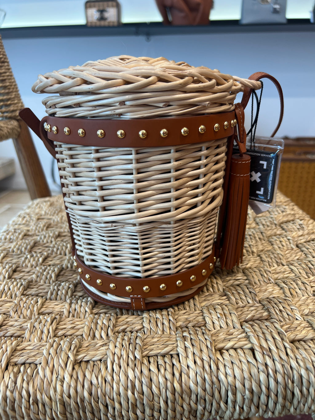 Celine Panier Wicker Bucket Bag
