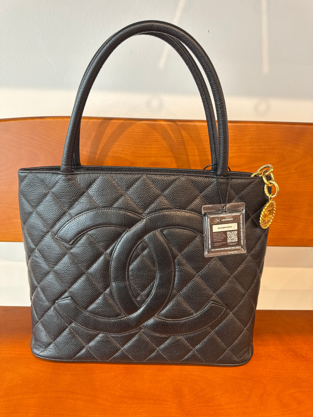 Chanel Caviar Quilted Medallion Tote Black