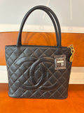 Chanel Caviar Quilted Medallion Tote Black