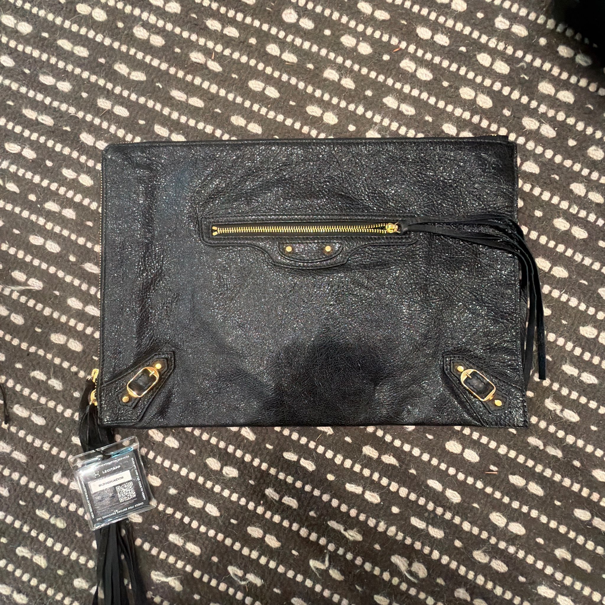 Balenciaga Arena Leather Classic Clutch