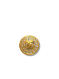 Chanel Vintage Gold Metal Scrollwork Cutout CC Round Brooch