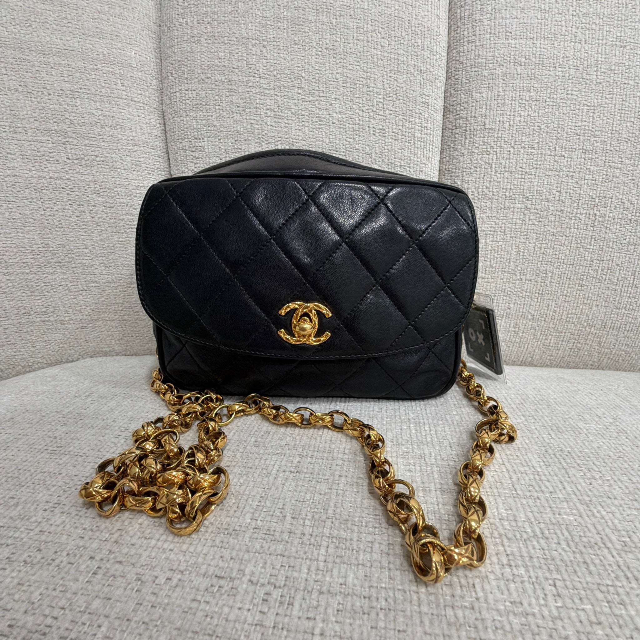 Chanel Lambskin Quilted Bijou Chain Flap Shoulder Bag