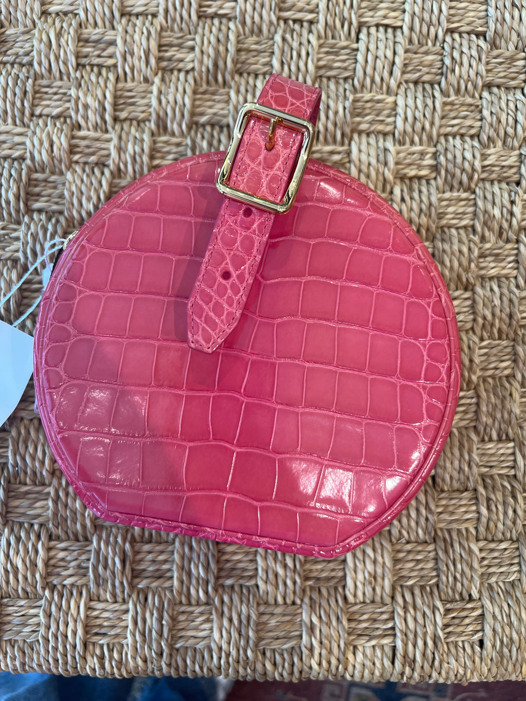 Louis Vuitton Pink Alligator Petite Boite Chapeau ci3576