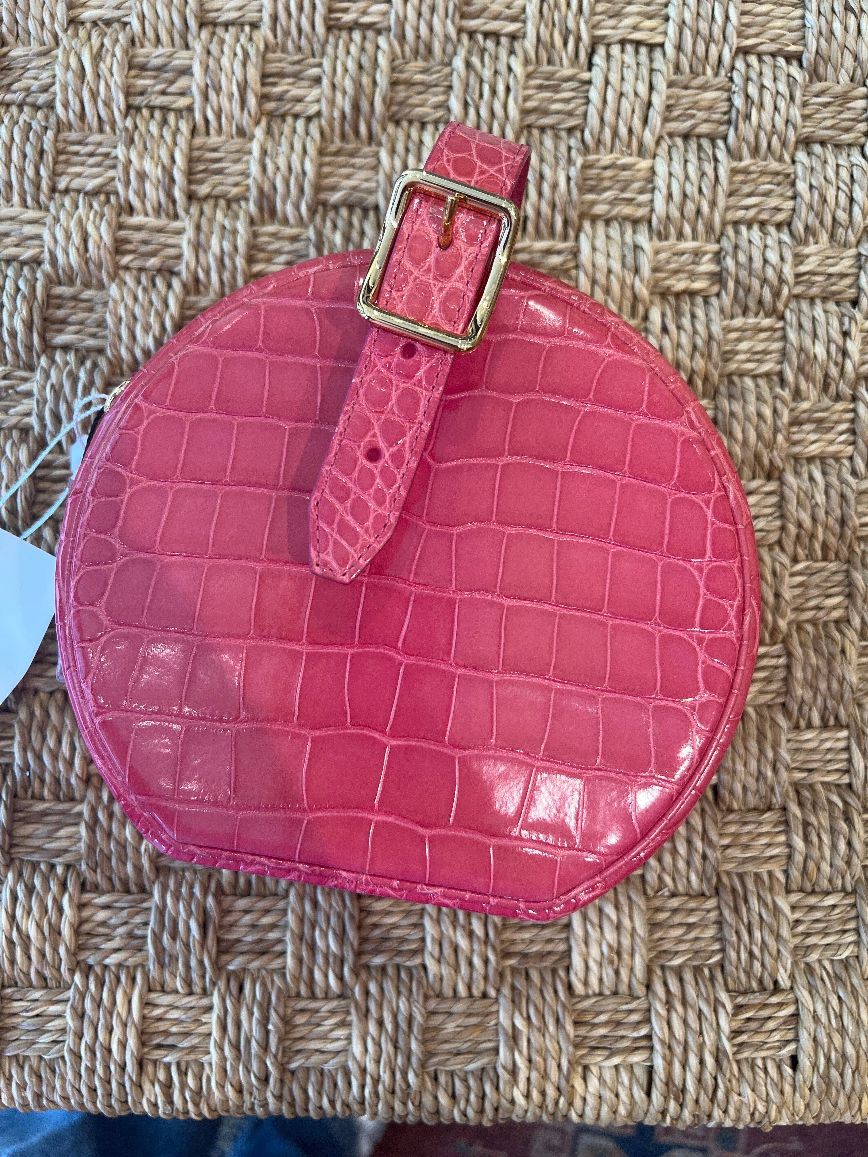 Louis Vuitton Pink Alligator Petite Boite Chapeau ci3576