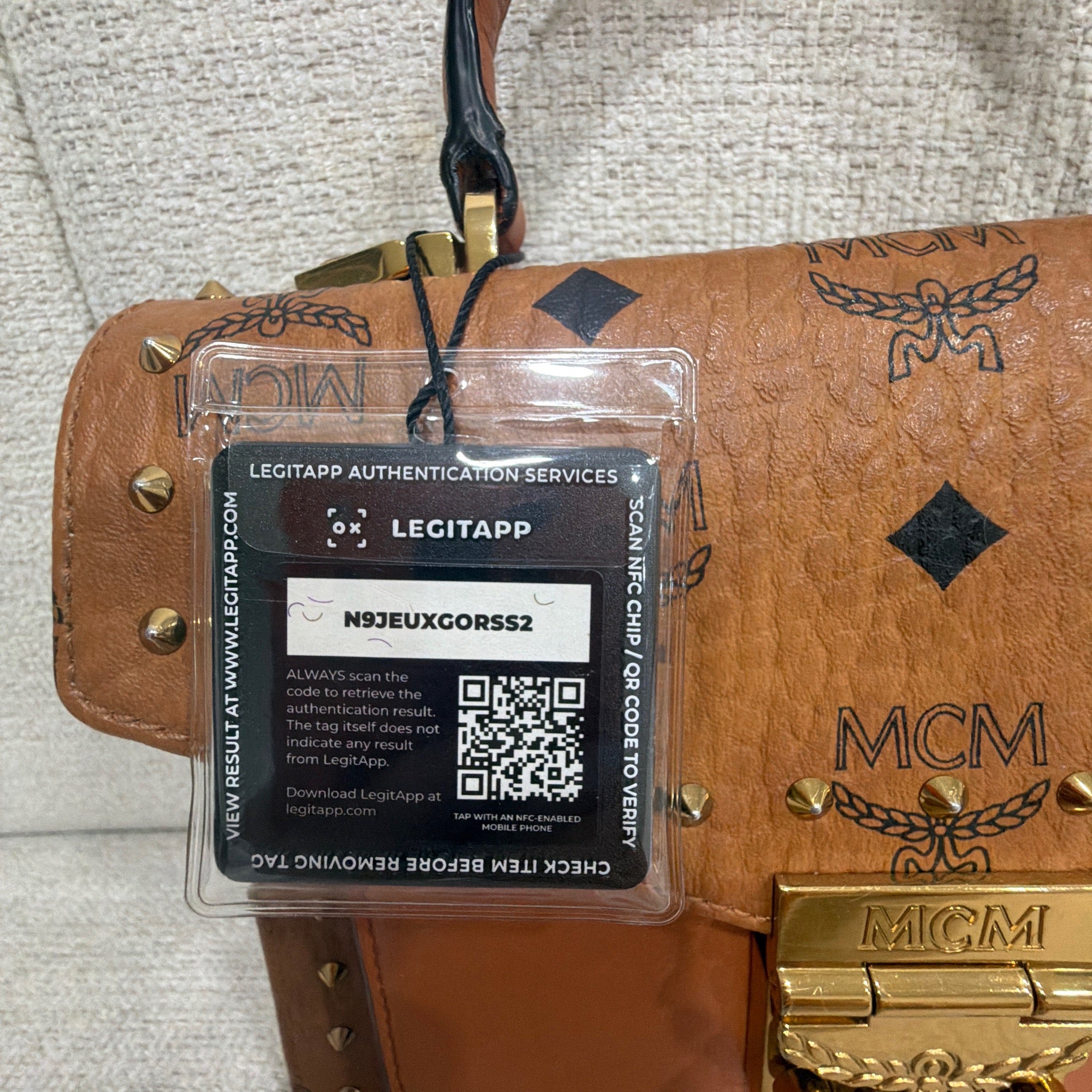 MCM Patricia Viseos Coated
Canvas Satchel