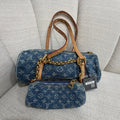 Louis Vuitton Monogram Denim Papillon Remix Handbag