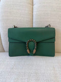 Gucci Grainy Leather Dionysus Crystal Embellished Shoulder Bag