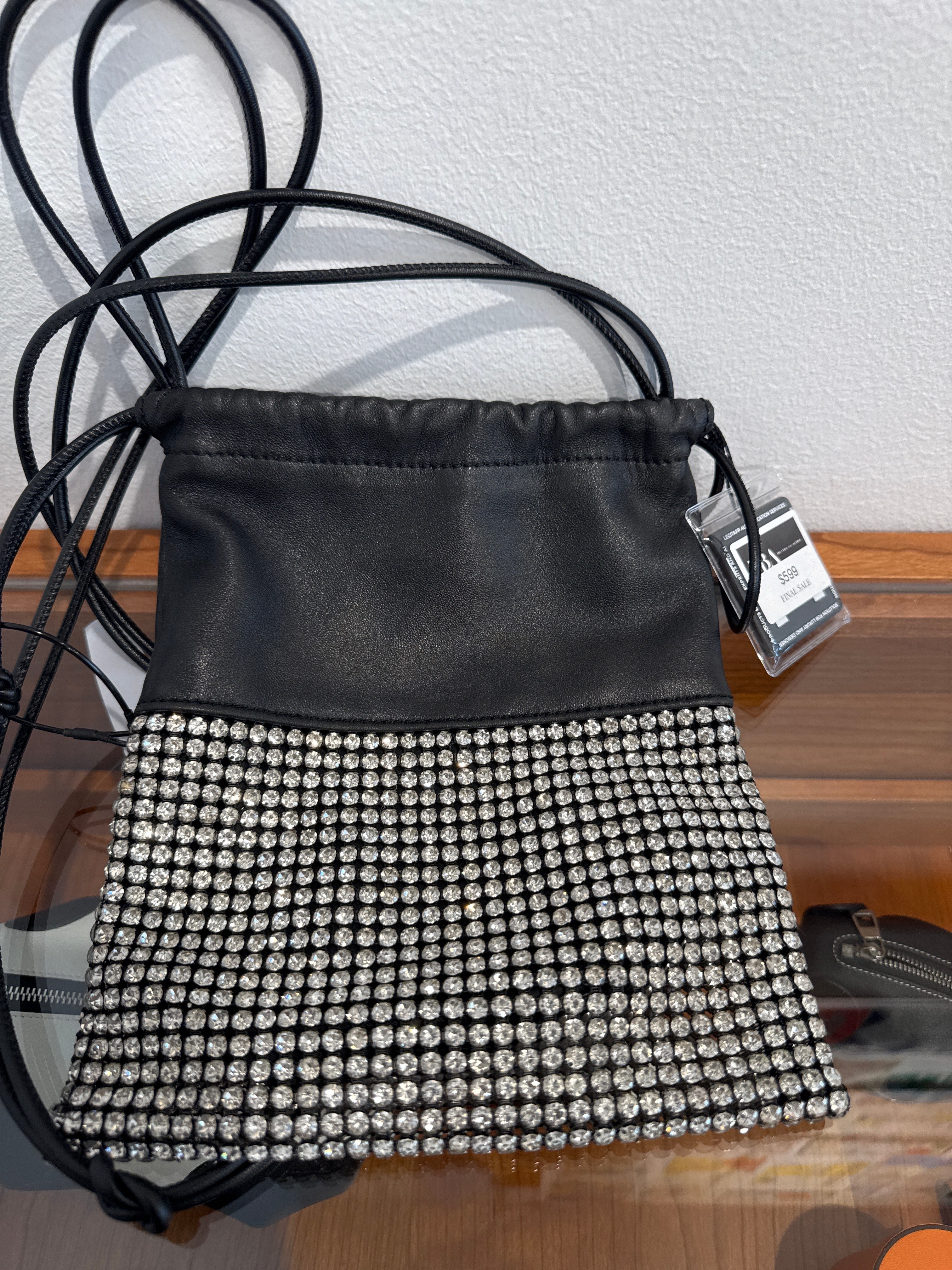 Alexander Wang Lambskin Crystal Embellished Ryan Bucket Bag
