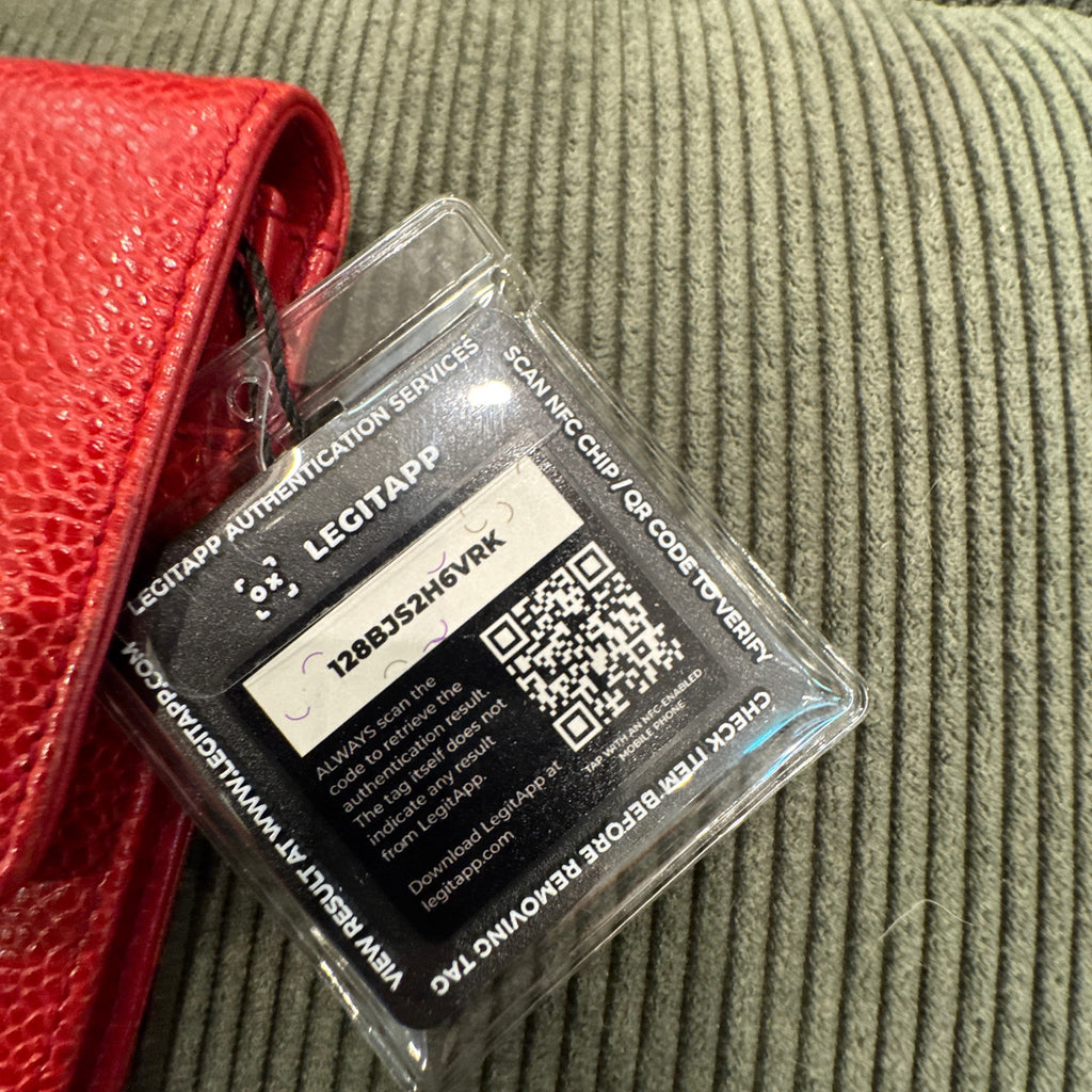 Chanel Caviar Leather Large CC Flap Clutch Wallet