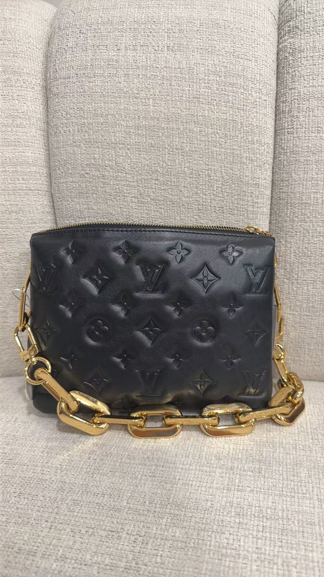 5926 Louis Vuitton Monogram Embossed Coussin BB Crossbody Bag