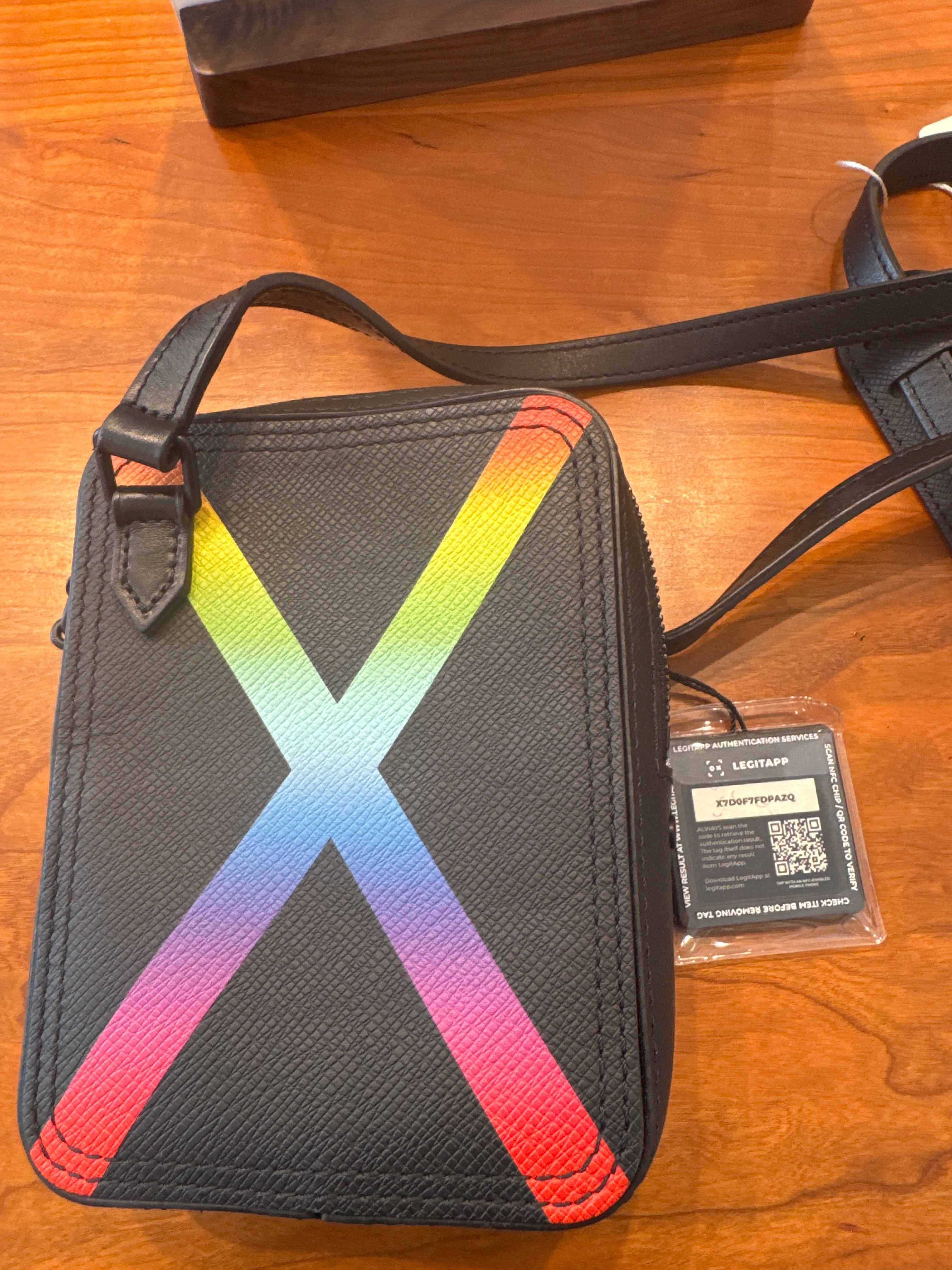 Louis Vuitton Taiga Rainbow Danube crossbody bag